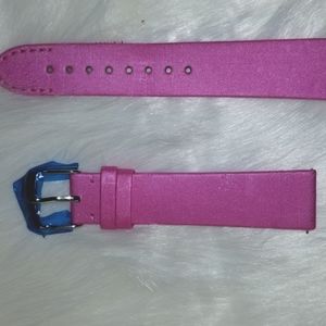 Genuine Michele 18mm Hot Pink  Satin  Watch Band S